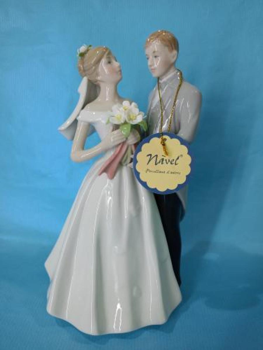 Idea regalo Matrimonio o Anniversario? - Coppia Sposi in porcellana Navel -   - Articoli per la casa e Bomboniere - Solo on line